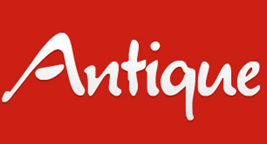 antique logo red background 2